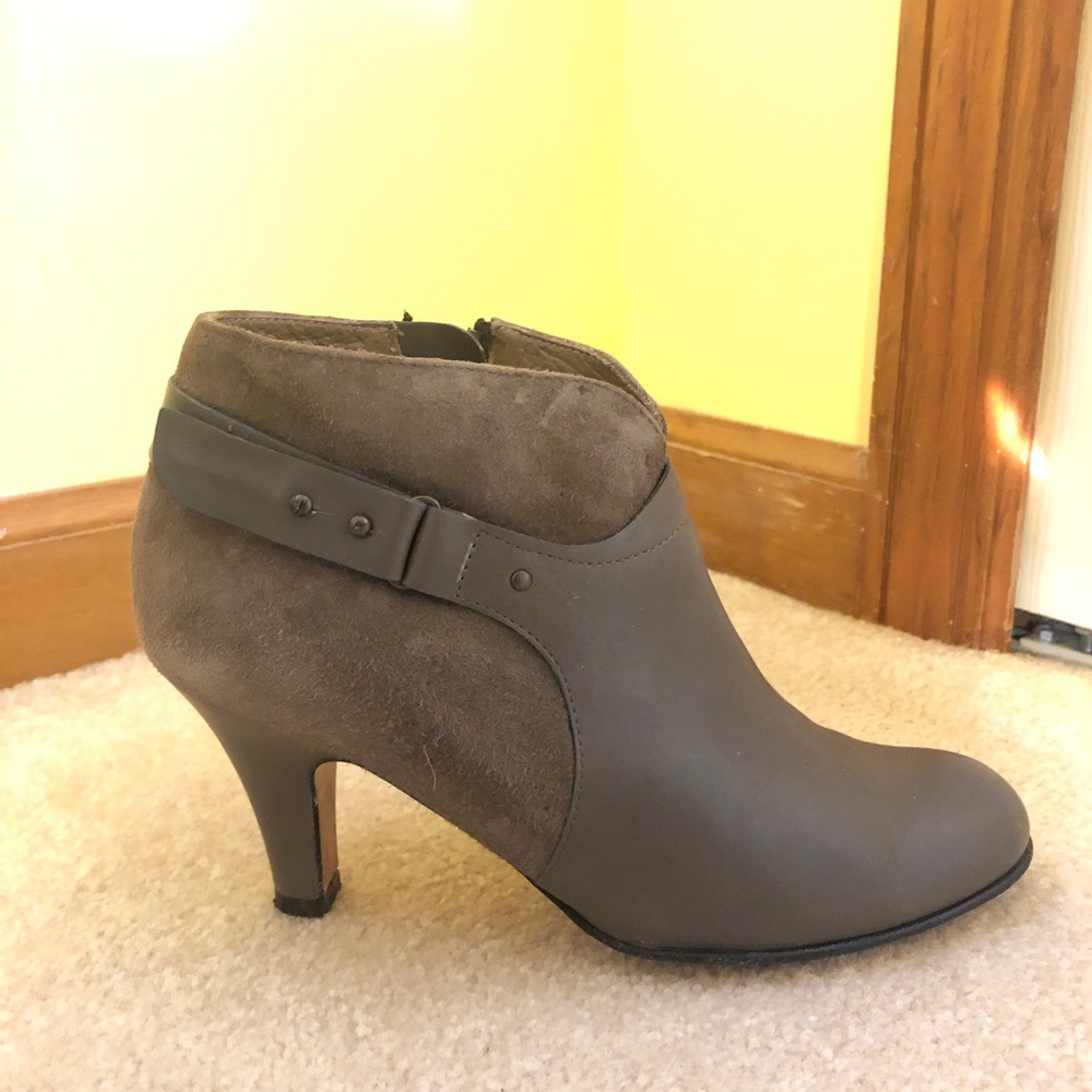 Anyi Lu Handmade Leather Booties - Graphite